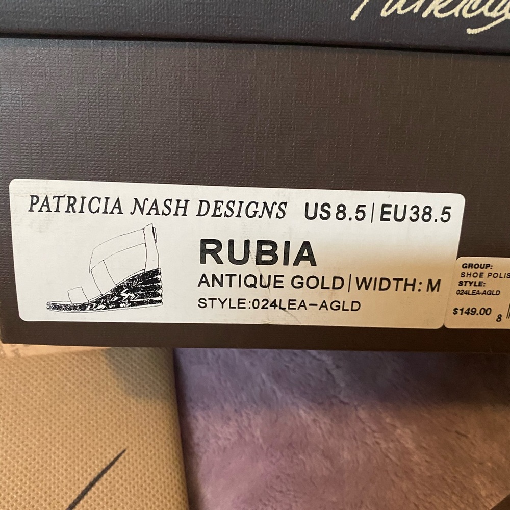 Patricia Nash Rubia Wedge Sandals NEW Sz 8.5 - Picture 3 of 3